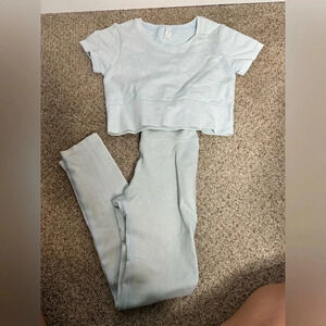 Aerie offline ribbed set leggings and top set